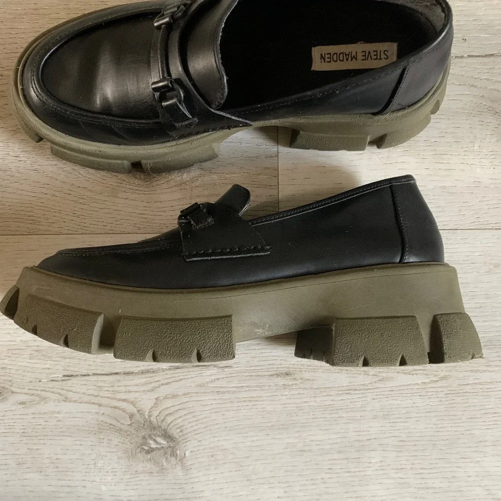 Steve Madden Womens  Trifecta Platform Loafers Chunky y2k street wear boho‎